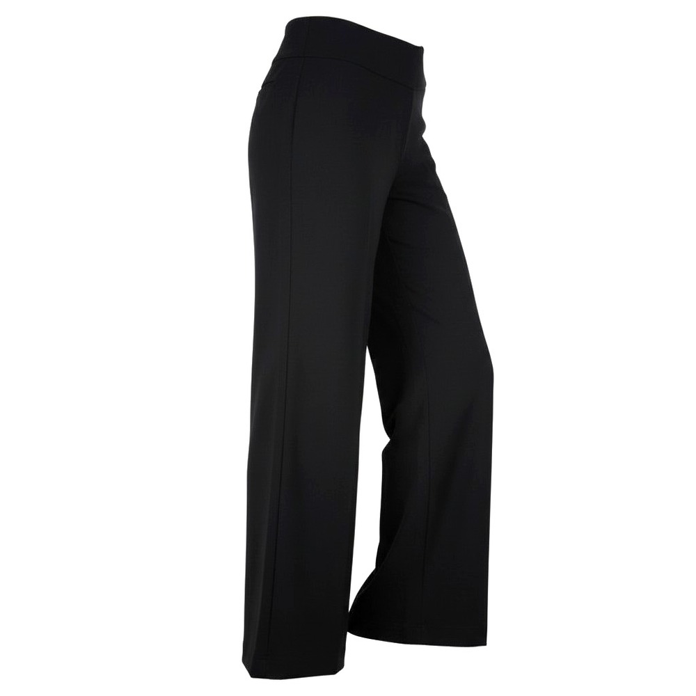Lord & Taylor Women's Pull-On Stretch Wide Leg Dress Pants Black Size 8